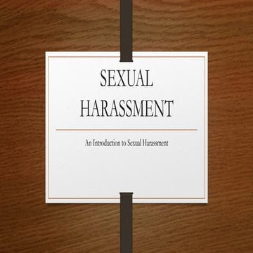 Sexual harassment