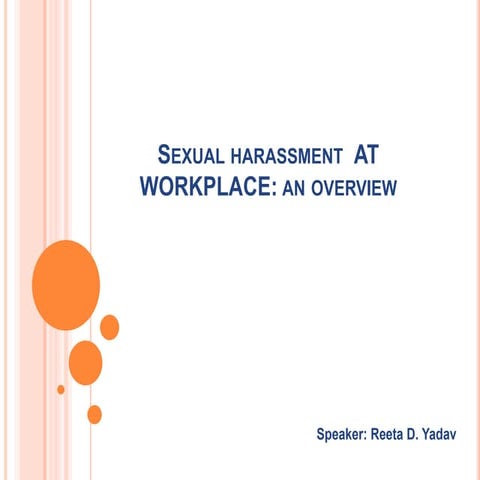 Sexual harassment PPT | PPTX