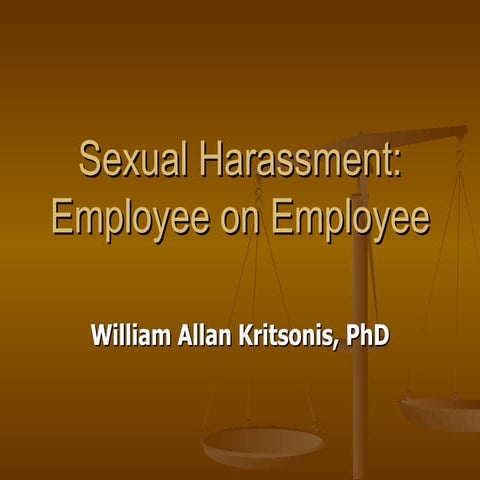 Sexual Harassment Employee On Employee