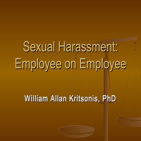 Sexual harassment employee on-employee