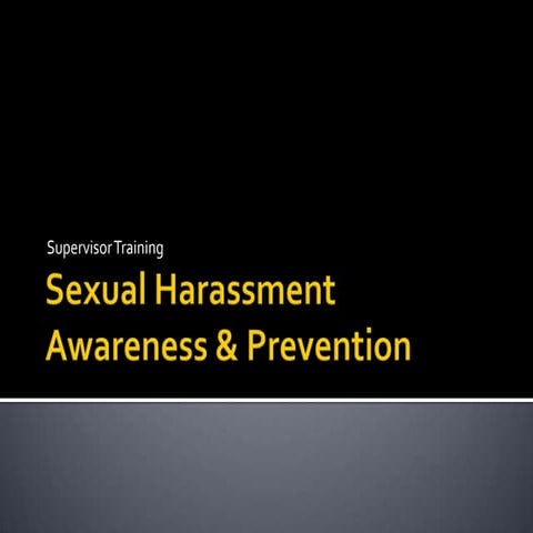Sexual Harassment Prevention