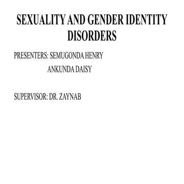 Sexual disorders | PPTX