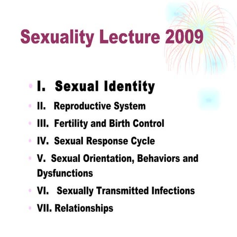 Sexuality Presentation 2009