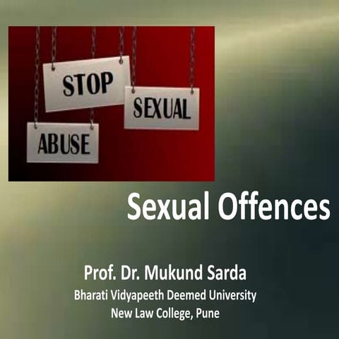 Sexual offences | PPTX
