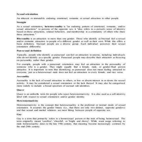 Sexual orientation and sexuality