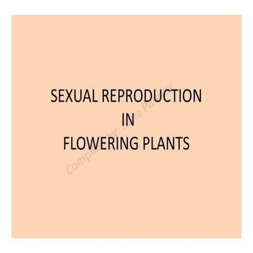 Sexual reproduction in flowering plants- Chapter 2