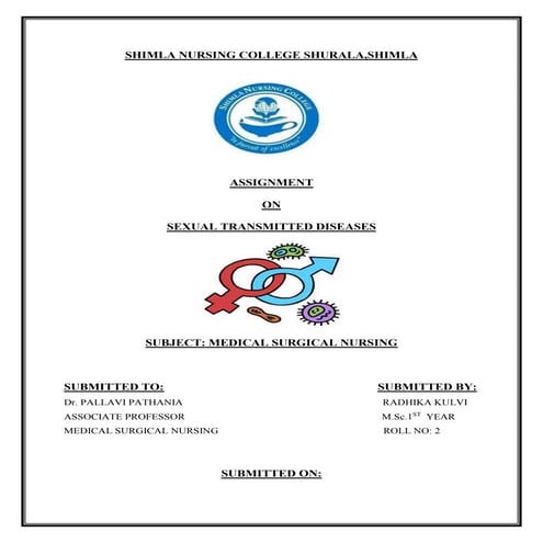 SEXUAL TRANSMITTED DISEASES by radhika kulvi , msc nursing