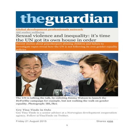 Sexual violence and inequality; it's time the UN got its own house in order