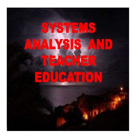 SYSTEM ANALYSIS IN EDUCATION