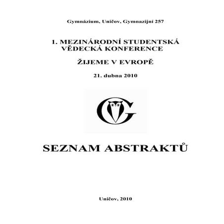 Seznam abstraktů