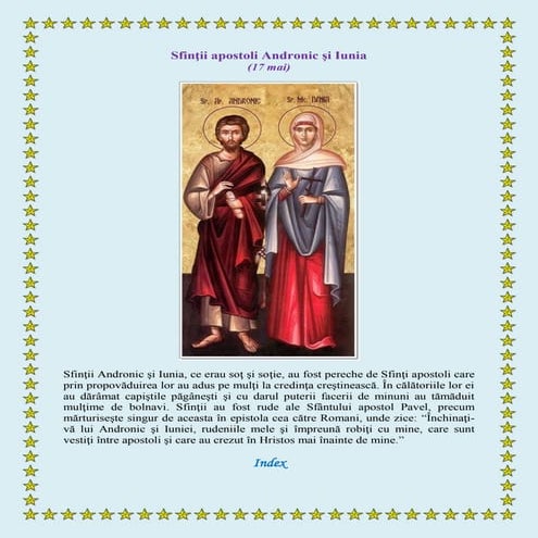 Sfinţii apostoli Andronic şi Iunia (s.v. 17 mai / s.n. 30 mai) | PDF