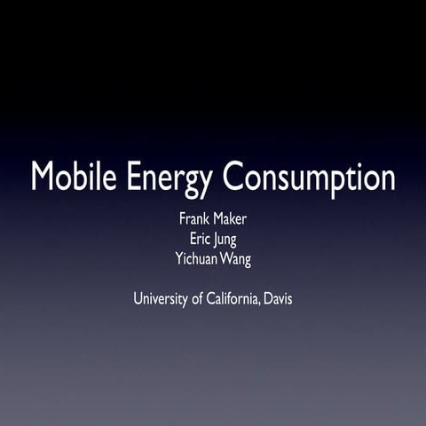 Learn about energy consumption and battery life on Android devices