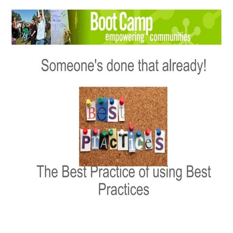 Someone's Done that Already: The Best Practices of Sharing Best Practices, pr...