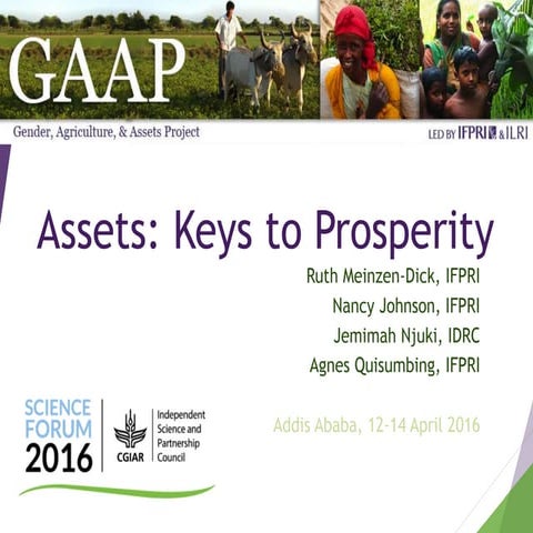 Assets: Keys to Prosperity