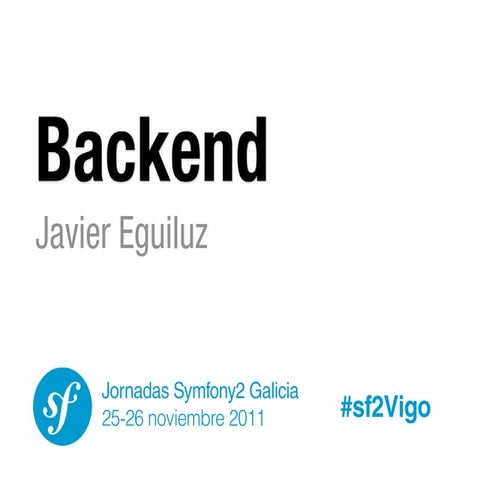 Backend (sf2Vigo)