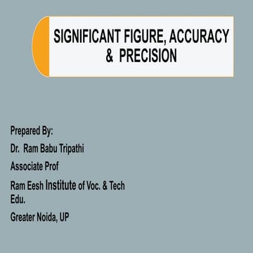 Significant figure ,accuracy and precision | PPT | Physics | Science