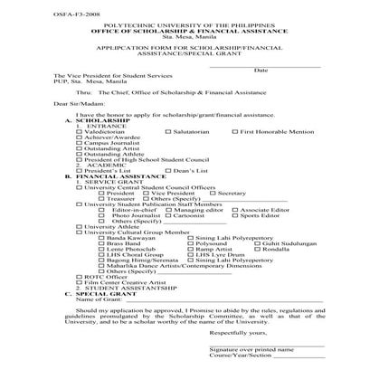 PUP OSFA F3 | PDF