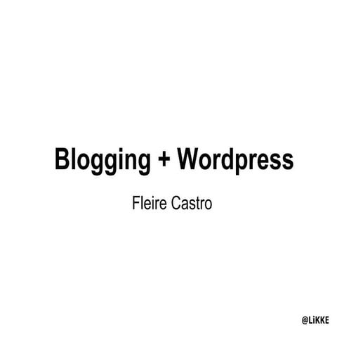 Software Freedom Day: Blogging + Wordpress