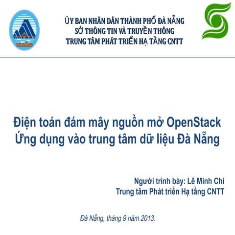 SFD2013 OpenStack ứng dụng tại Trung tâm dữ liệu Đà Nẵng