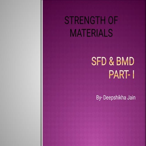 Introduction And Concepts: SFD & BMD