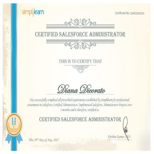 Salesforce Admin Certification Course | PPT