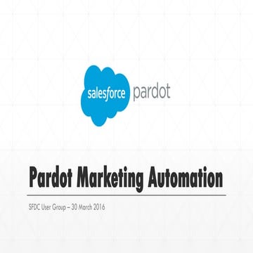 Introduction to the Pardot B2B marketing automation platform