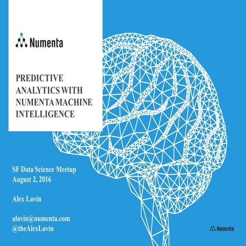 Predictive Analytics with Numenta Machine Intelligence
