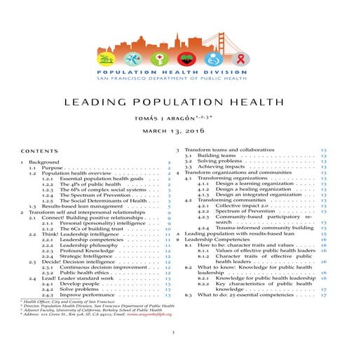 Leading population health---A results-based lean approach