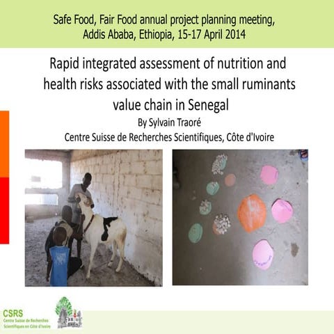 Rapid integrated assessment of nutrition and health risks associated with the...