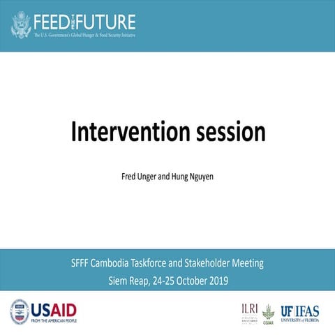 Food safety intervention session