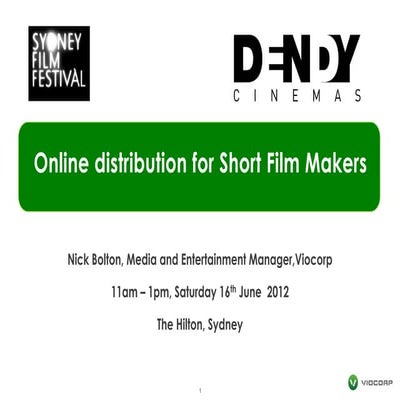 Online video distribution for short film