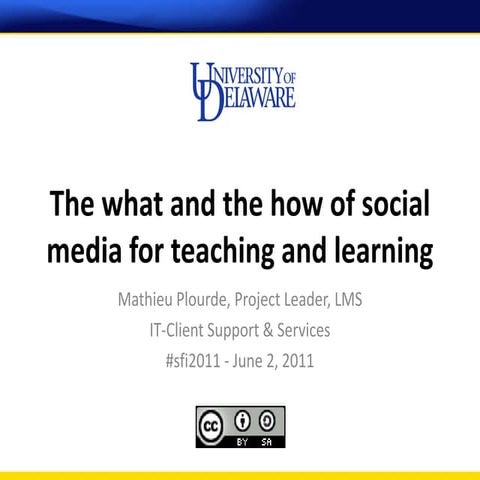 2011-06-02 Social Media for Teaching and Learning