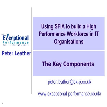 SFIA & High Performance Workforce