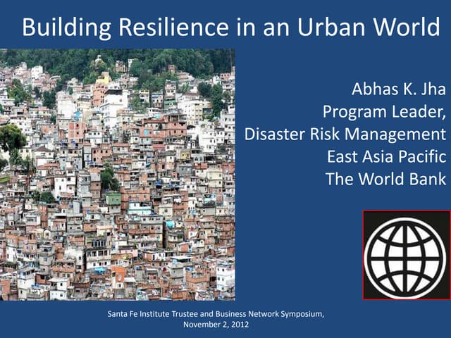 Building Resilience in an Urban World