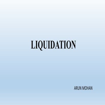 liqudation of companies