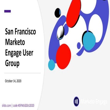 San Francisco Marketo User Group, October 2020