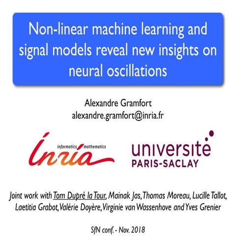 SfN 2018: Machine learning and signal processing for neural oscillations