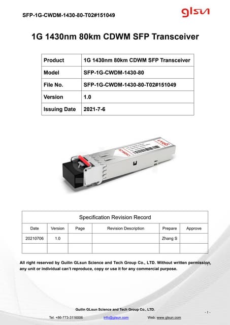 Shenzhen Hifibercom Technology Co.,Ltd 10G bidi 20km optical