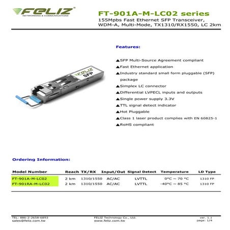 Sfp(ft 901 a-m-lc02)-datasheet_ver_1.1
