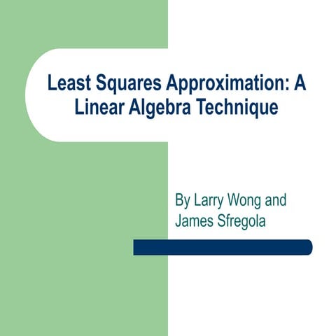 linear Algebra least squares