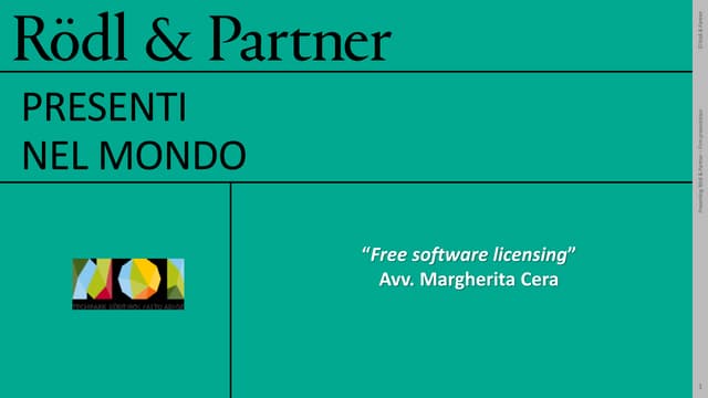 SFScon19 - Margherita Cera - Free Software Licensing