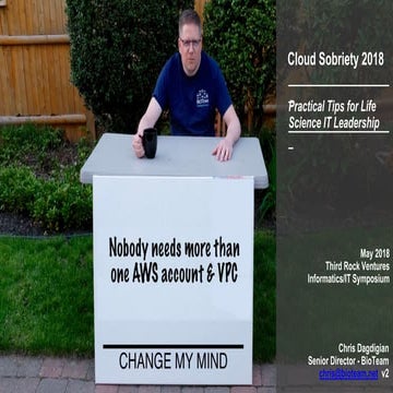 Cloud Sobriety for Life Science IT Leadership (2018 Edition)