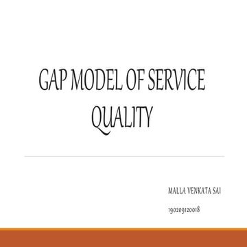 gap model of service quality