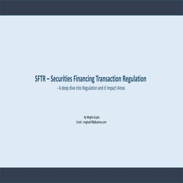 Securities Financing Transactions Regulation