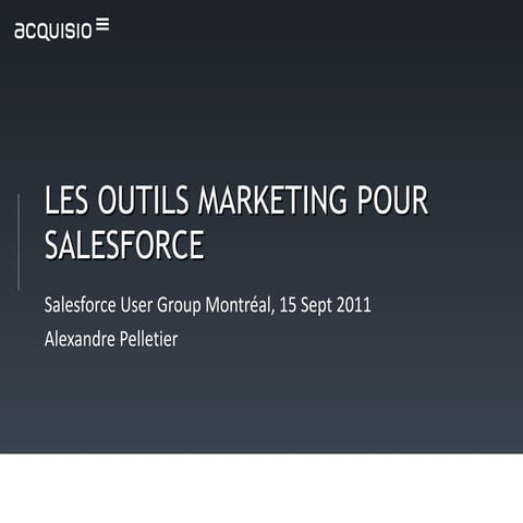 Les outils marketing avec Salesforce.com
