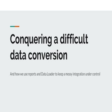 Conquering a difficult data conversion