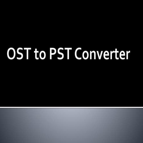 OST to PST Conversion