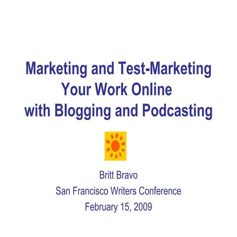 Blogging and Podcasting for Writers