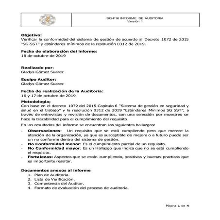 Sg f16 informe tratamiento de hallazgos