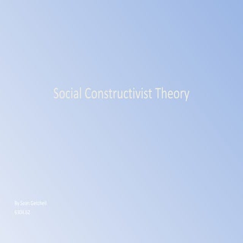 Social constructivism | PPTX